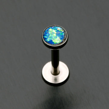 Detail View 1 of Opal Glitter Shower Dome Steel Labret-Blue